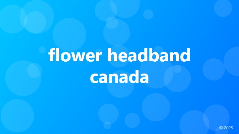 flower headband canada
