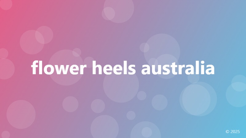 flower heels australia