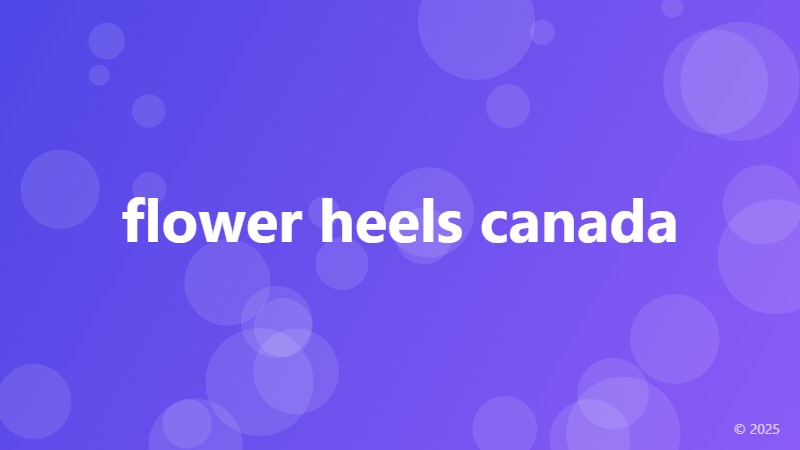 flower heels canada