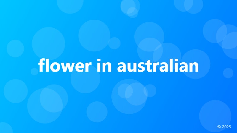 flower in australian