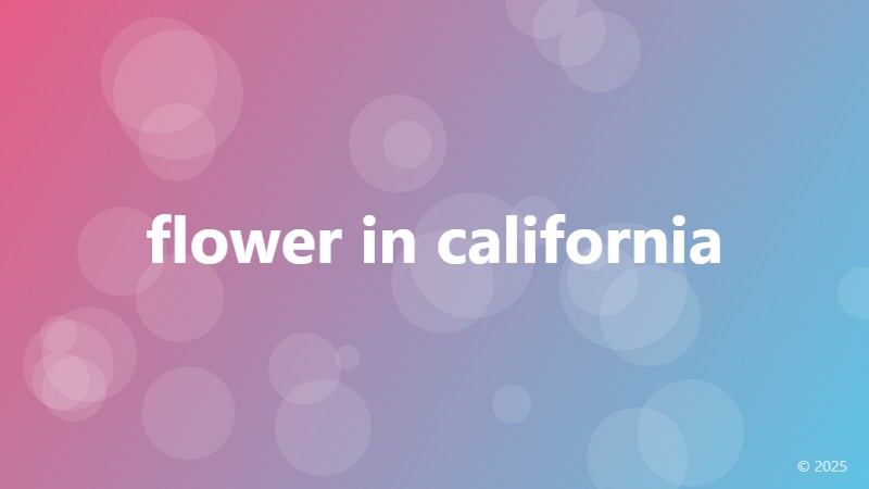 flower in california