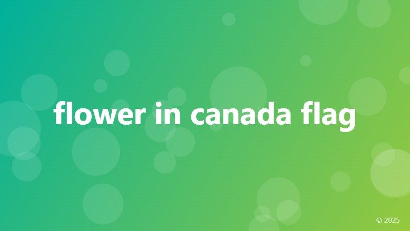 flower in canada flag