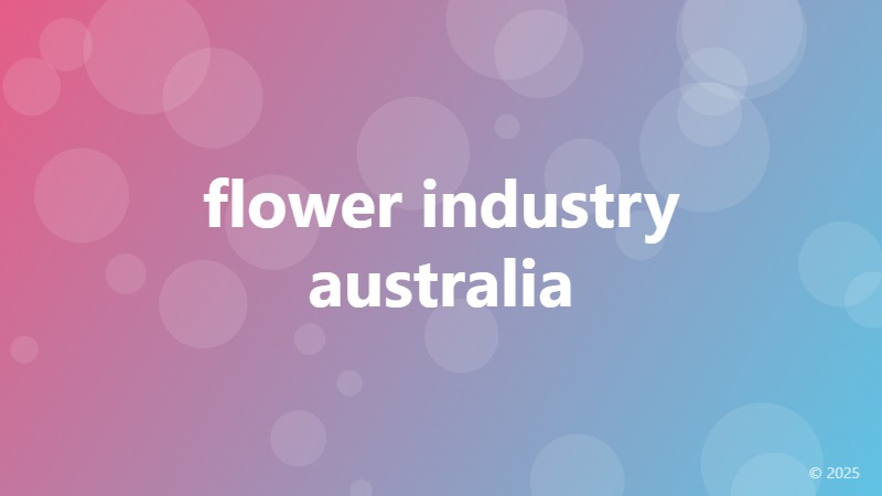 flower industry australia