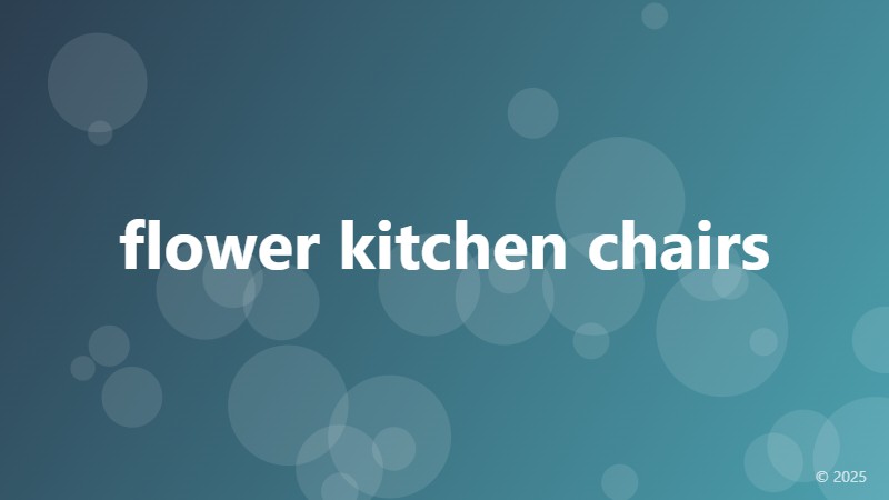 flower kitchen chairs