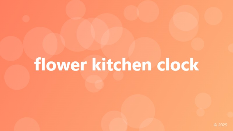 flower kitchen clock