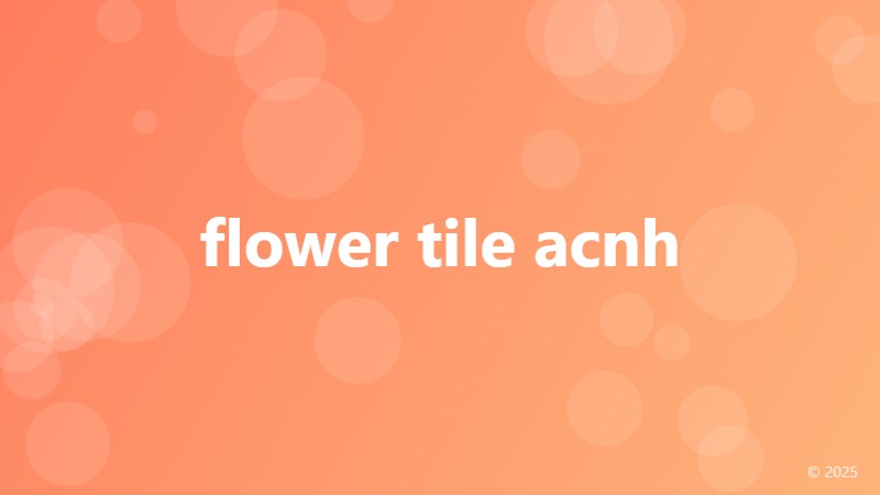 flower tile acnh