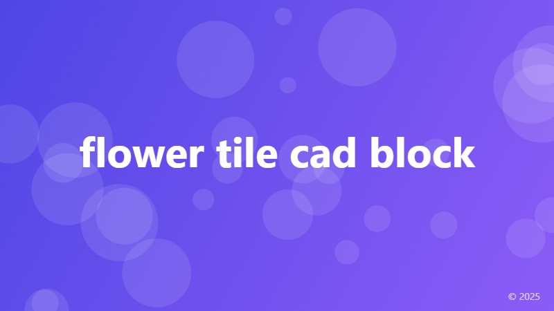 flower tile cad block