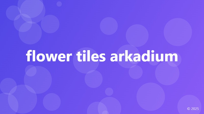 flower tiles arkadium