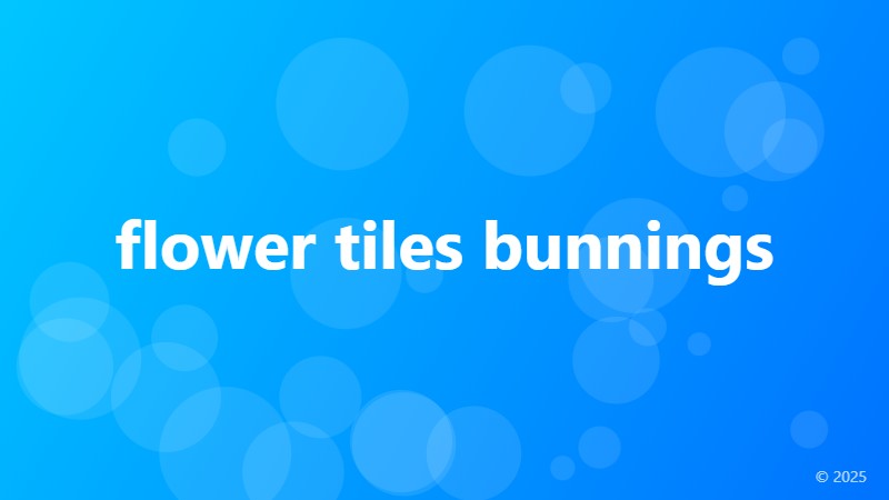 flower tiles bunnings