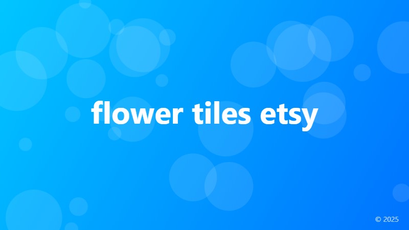 flower tiles etsy