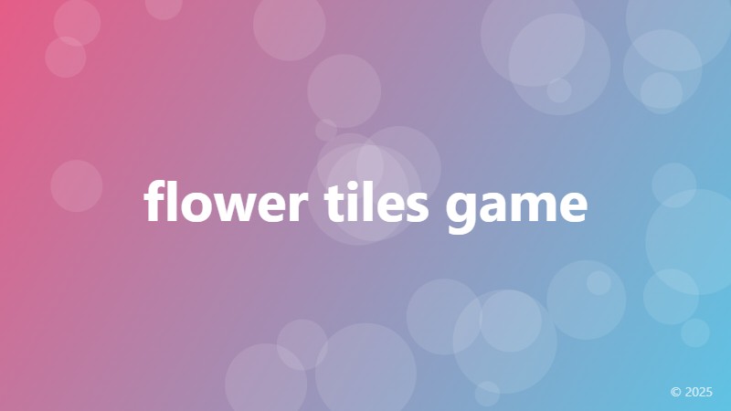 flower tiles game