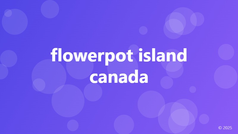 flowerpot island canada