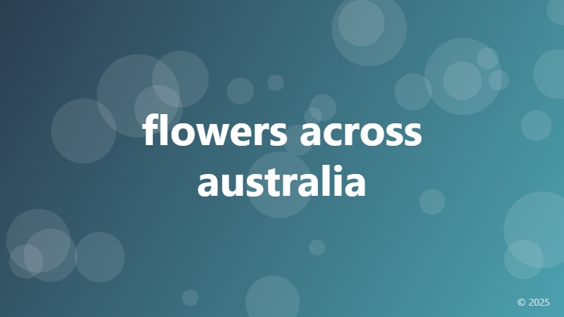 flowers across australia