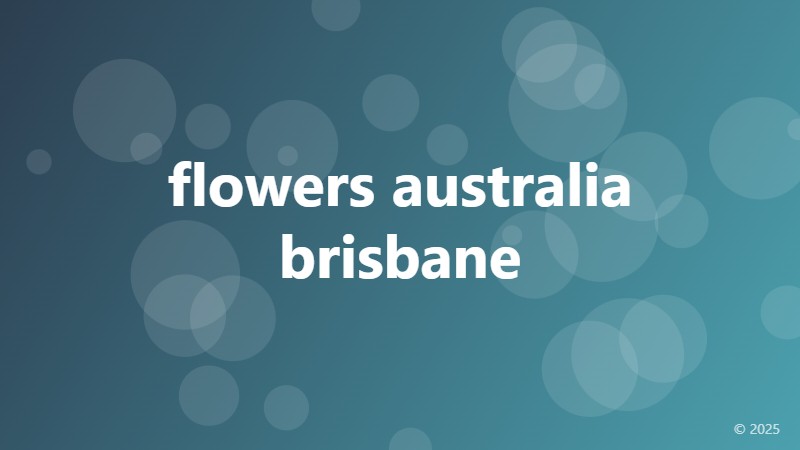 flowers australia brisbane