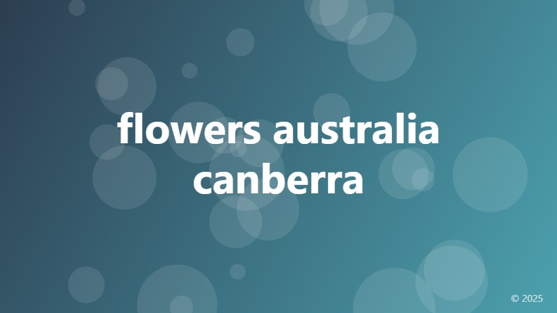flowers australia canberra