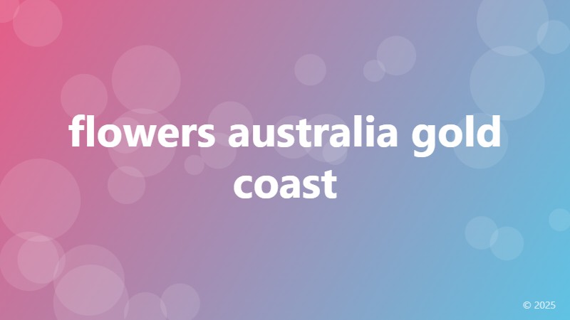 flowers australia gold coast