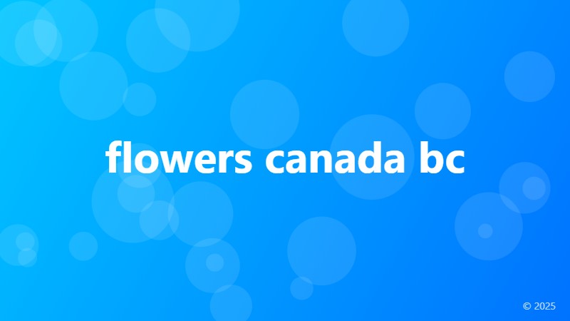 flowers canada bc