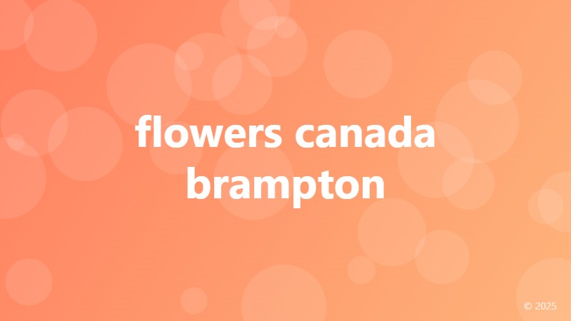 flowers canada brampton