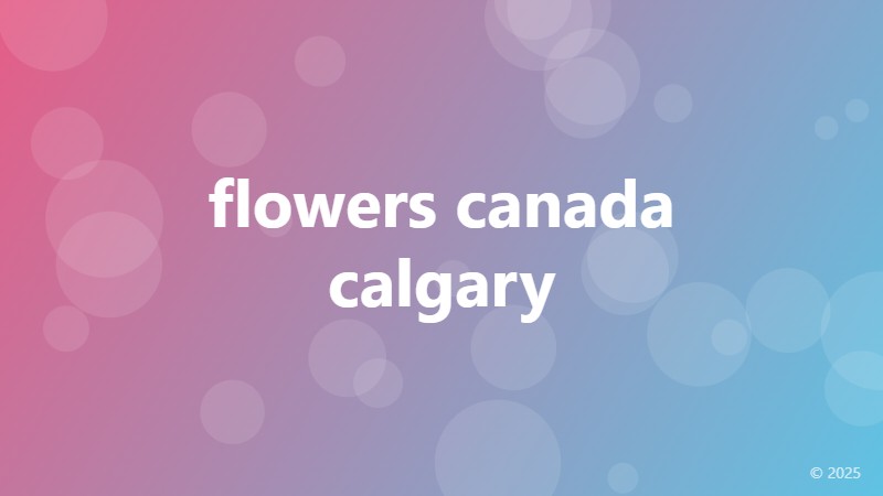 flowers canada calgary