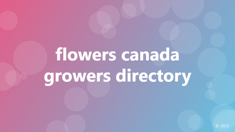 flowers canada growers directory