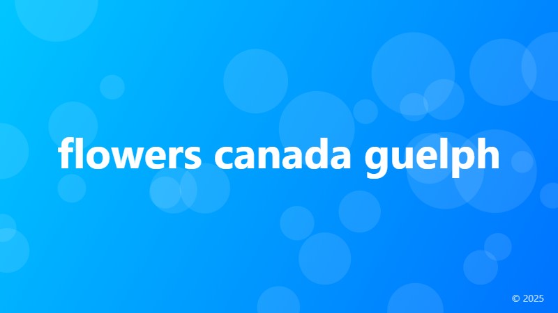 flowers canada guelph