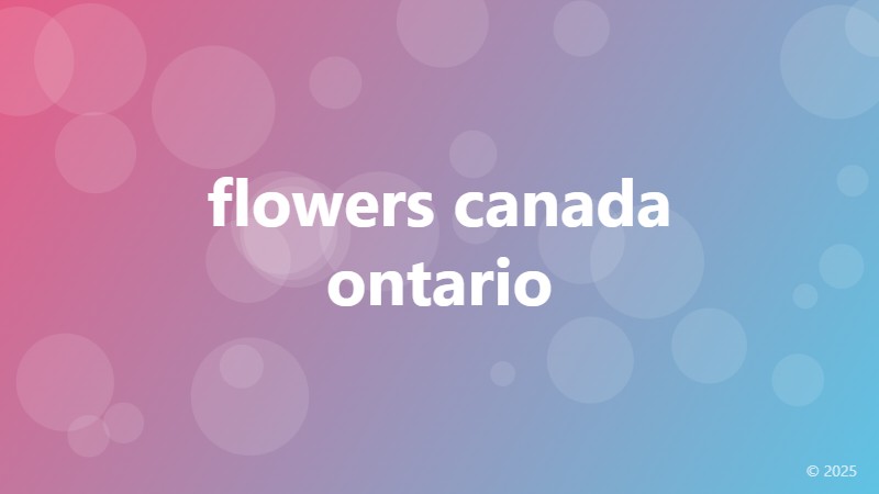 flowers canada ontario