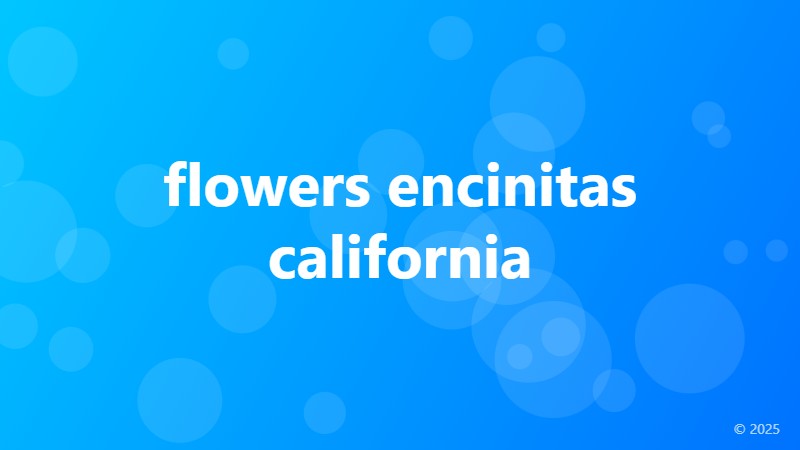 flowers encinitas california