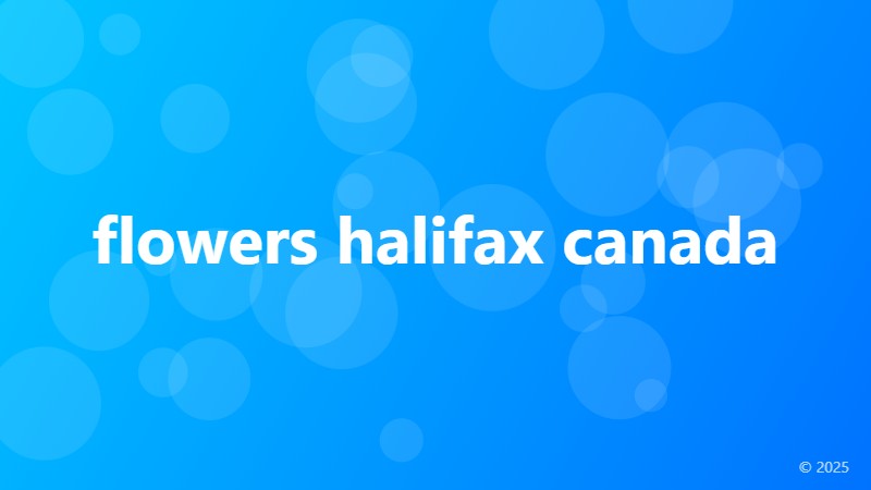 flowers halifax canada