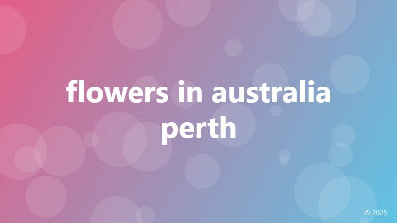 flowers in australia perth