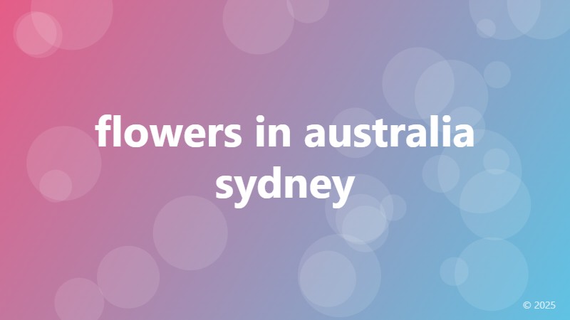 flowers in australia sydney