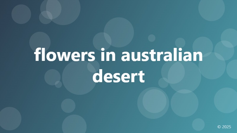 flowers in australian desert