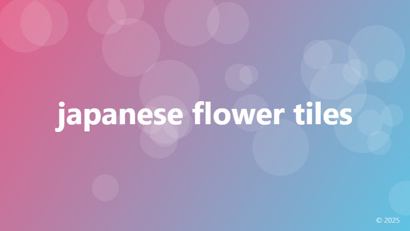 japanese flower tiles