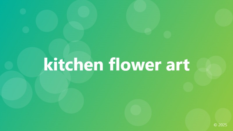 kitchen flower art