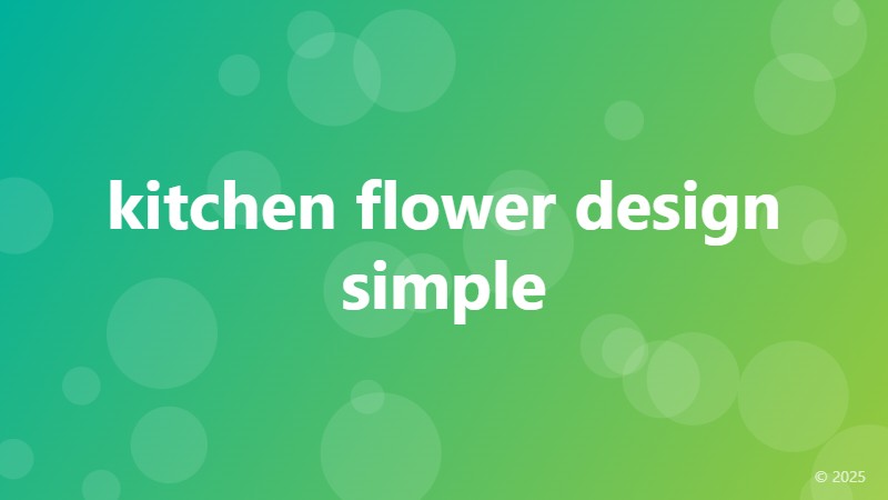 kitchen flower design simple