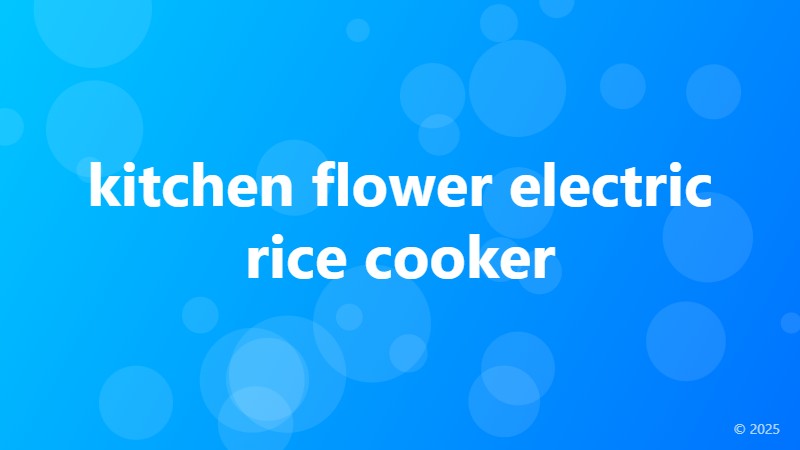 kitchen flower electric rice cooker
