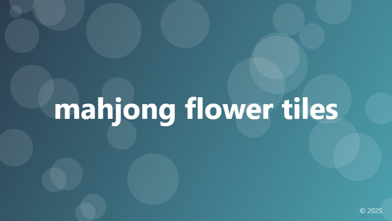 mahjong flower tiles
