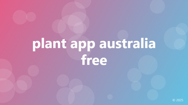 plant app australia free